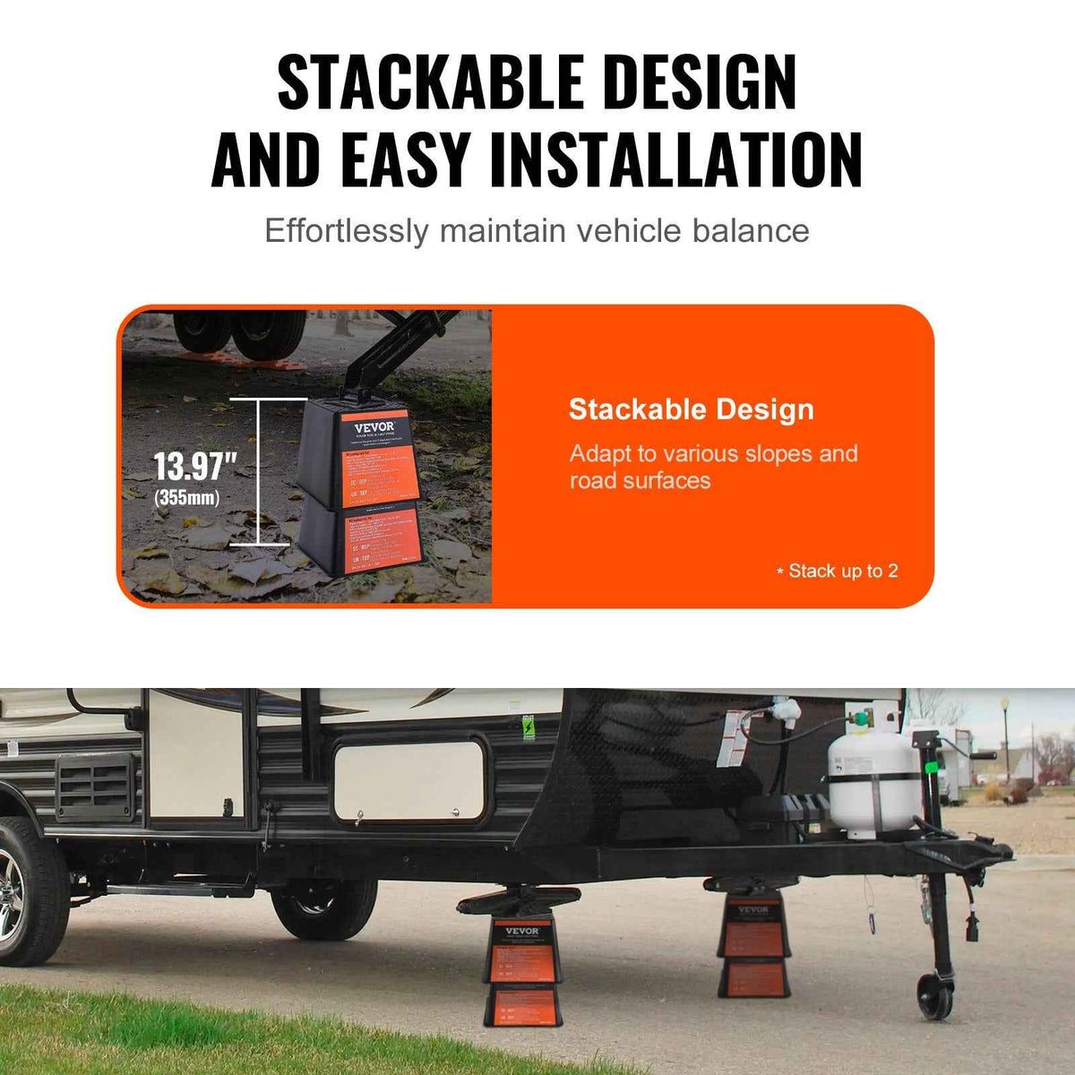 4 Pack Trailer Jack Blocks. 6,000 lb Capacity Each