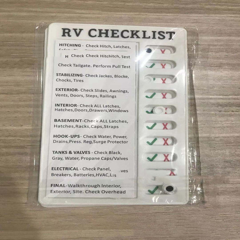 Checklist For RV Notes And Messages