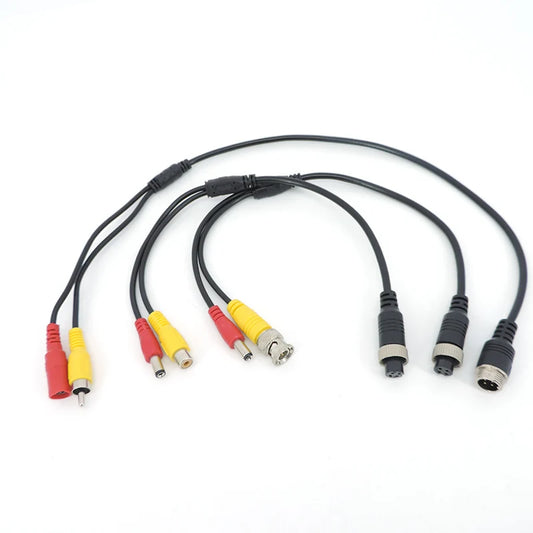 Aviation Head M12 4Pin male female to BNC DC RCA MALE FEMALE Extension Connector Cable Adapter for CCTV Camera Security J17