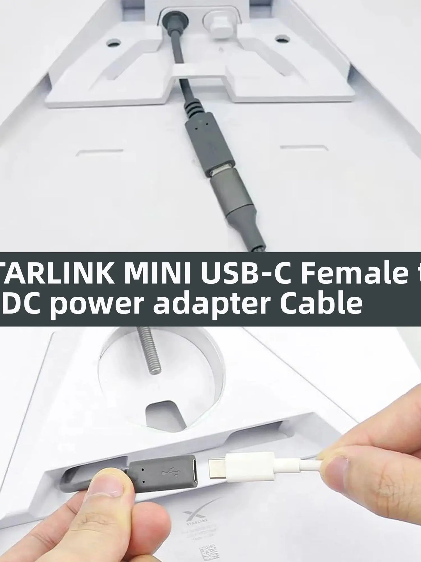 For STARLINK Mini USB-C Female To DC Power Adapter Cable High Quality Cable D C Plug Weatherproof Outdoor Use For Starlink Mini