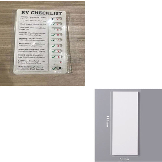 Checklist For RV Notes And Messages