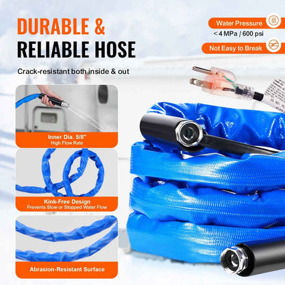 15 ft Heated RV Water Hose. Freeze Protection to −45°F