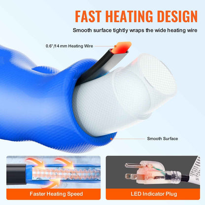 15 ft Heated RV Water Hose. Freeze Protection to −45°F