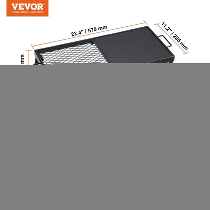 VEVOR Folding Campfire Grill – Heavy Duty Steel Mesh Grate with Legs & Carry Bag