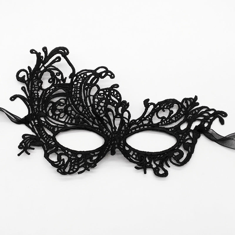Party Half Face Halloween Bronzing Thick Lace Mask