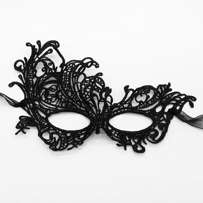 Party Half Face Halloween Bronzing Thick Lace Mask
