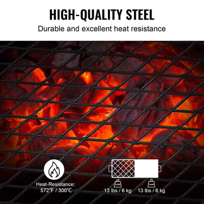 VEVOR Folding Campfire Grill – Heavy Duty Steel Mesh Grate with Legs & Carry Bag