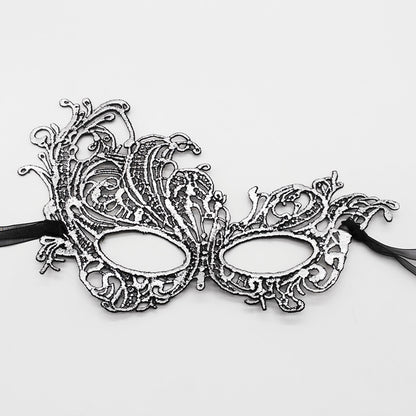 Party Half Face Halloween Bronzing Thick Lace Mask