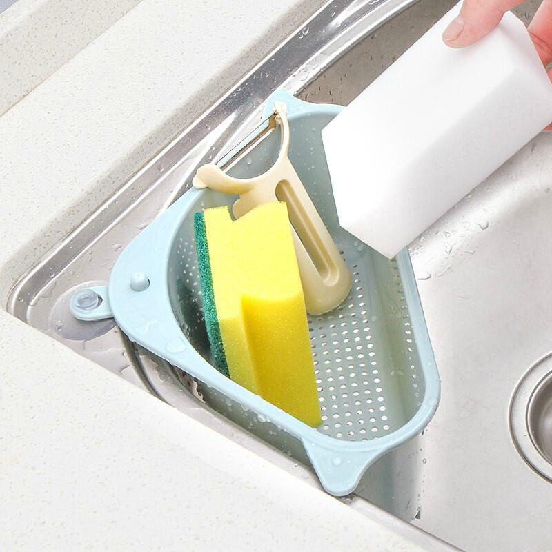 Kitchen Sink Multi-function Triangle Storage Rack Multi-purpose Dish washing Sponge Drain Rack Storage Rack