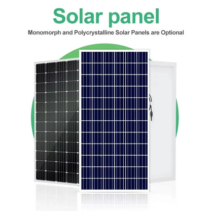 RV Solar Power System 2.5/3/5kW MPPT Controller Lithium Ion Pure Sine Wave Inverter Complete Set for Home Use
