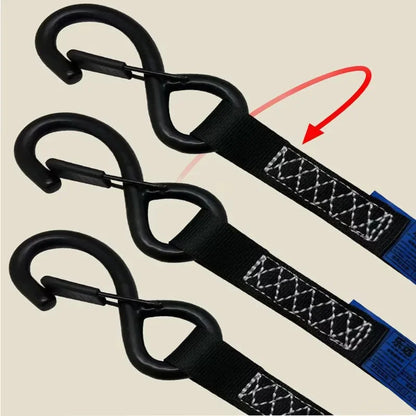 RV Roof Flat Top Frame Rachet Tie Down Spare Tire Bracket Off-Road Tire Anchor AW Roof Luggage Rack with Tie Rope Tension