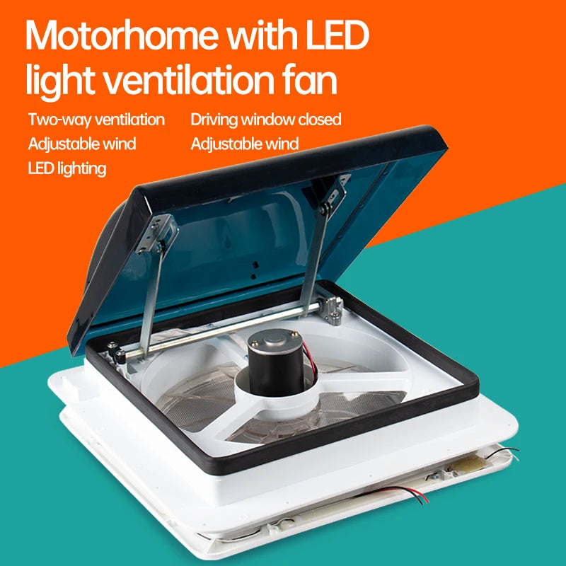 RV Ventilation Fan Manual Control Ventilator Vents 12V With LED Fan Camper RV Roof Exhaust Fan Caravan Accessories Camping Car