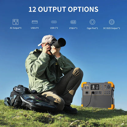 New Arrival High Capacity 2048Wh Lifepo4 Battery Solar Generator Power Station Portable for RV Solar Power