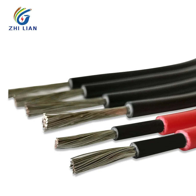 TUV CE PV1-F Solar PV Cable 2.5/6/10mm²  DC Tinned Copper XLPO Insulated Waterproof UV Resistant PV Wire for Solar Panel System