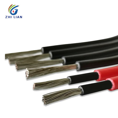 TUV CE PV1-F Solar PV Cable 2.5/6/10mm²  DC Tinned Copper XLPO Insulated Waterproof UV Resistant PV Wire for Solar Panel System