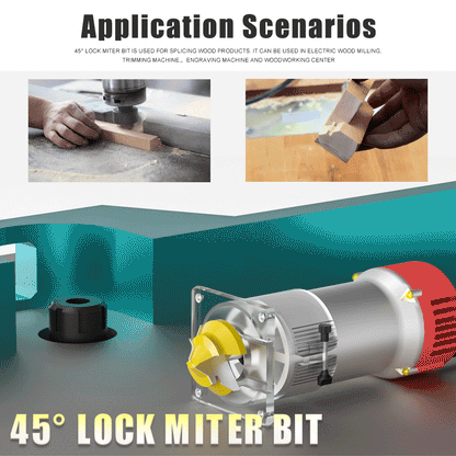 8MM 45 Degree Lock Miter Router Bit Tenon Milling Cutter Woodworking Tool For Wood Tools