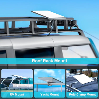 Starlink Mini V4 Adjustable Aluminum Roof Pole Mount for RV and Vehicle