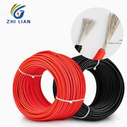 TUV CE PV1-F Solar PV Cable 2.5/6/10mm²  DC Tinned Copper XLPO Insulated Waterproof UV Resistant PV Wire for Solar Panel System