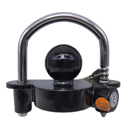Trailer Coupler Lock. Key and Password Type Stainless Steel Anti-Theft