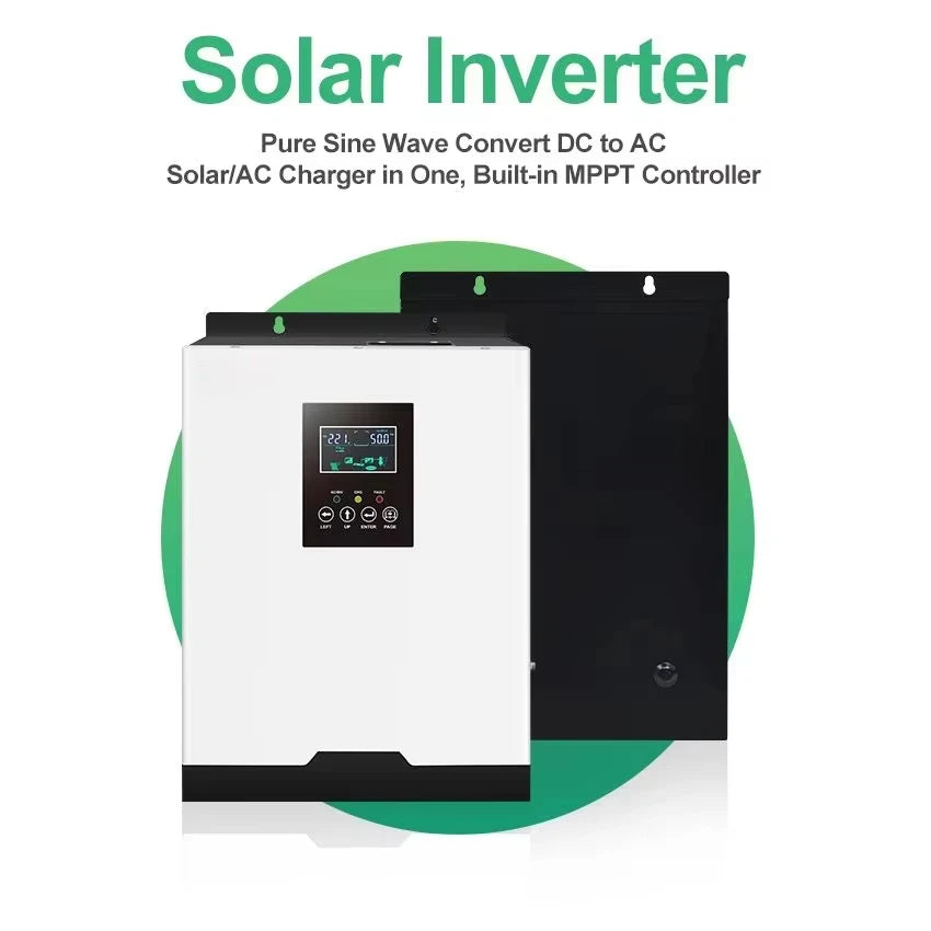 RV Solar Power System 2.5/3/5kW MPPT Controller Lithium Ion Pure Sine Wave Inverter Complete Set for Home Use