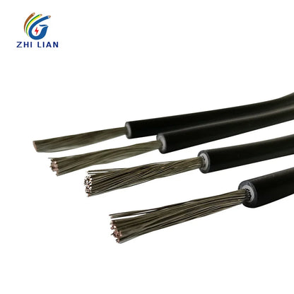 TUV CE PV1-F Solar PV Cable 2.5/6/10mm²  DC Tinned Copper XLPO Insulated Waterproof UV Resistant PV Wire for Solar Panel System