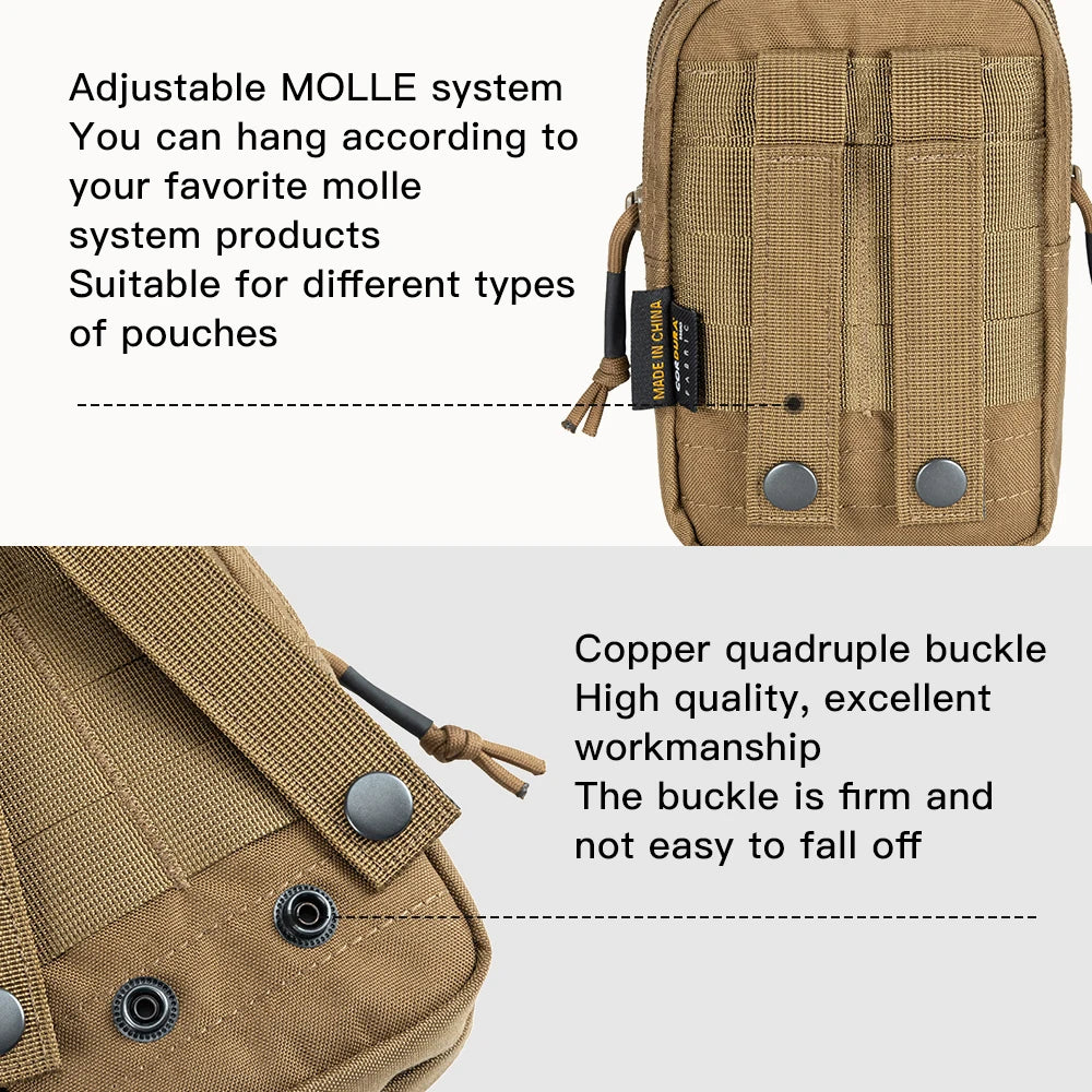 Tactical Molle Pouch Sports Waist Bag EDC Bag  Outdoor Emergency Bag Multi-functional Tools Pouch Hunting Running Bags