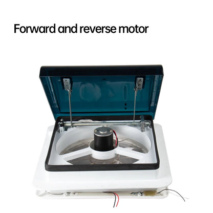 RV Roof Ventilation Fan, 12V Manual Control with LED, Camper Exhaust Vent