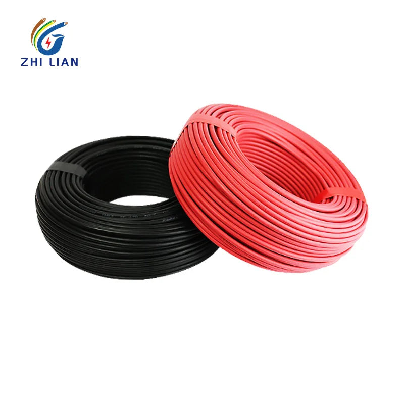 TUV CE PV1-F Solar PV Cable 2.5/6/10mm²  DC Tinned Copper XLPO Insulated Waterproof UV Resistant PV Wire for Solar Panel System