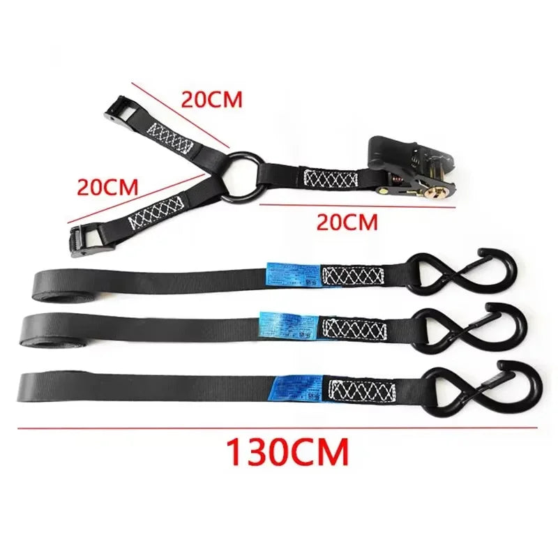 RV Roof Flat Top Frame Rachet Tie Down Spare Tire Bracket Off-Road Tire Anchor AW Roof Luggage Rack with Tie Rope Tension