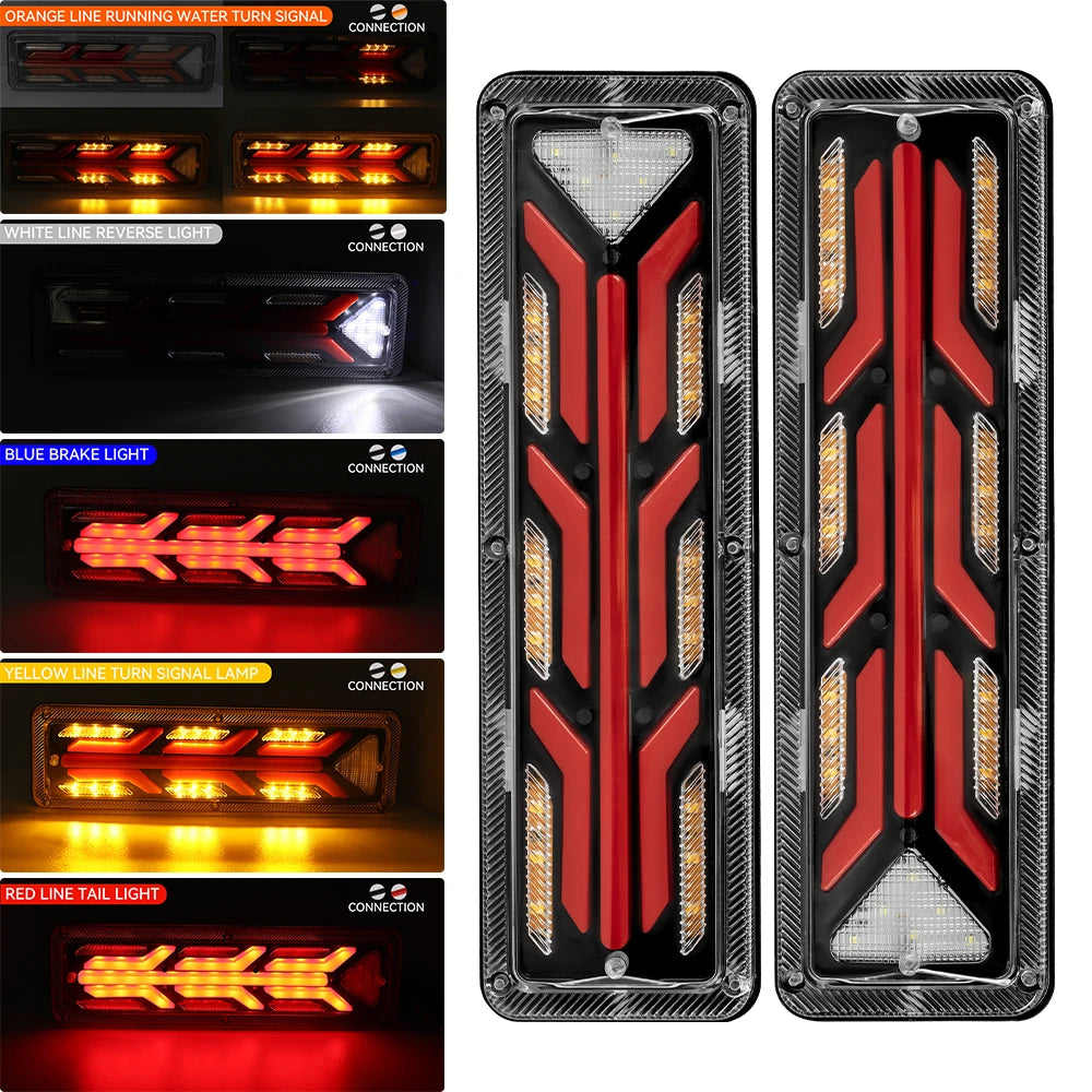 Car Trailer Trucks Tail light Car LED Rear Tail Light Running Turn Signal Rear Lamps Waterproof Taillight Parts 12V-24V
