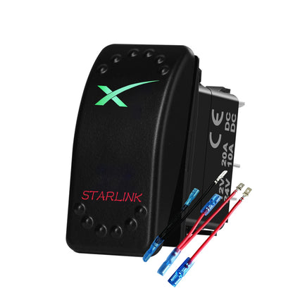 12V Starlink Rocker Switch SPST Waterproof Marine Toggle Switch For Starlink Dish Antenna Router On/Off Control Strada Hilux SUV