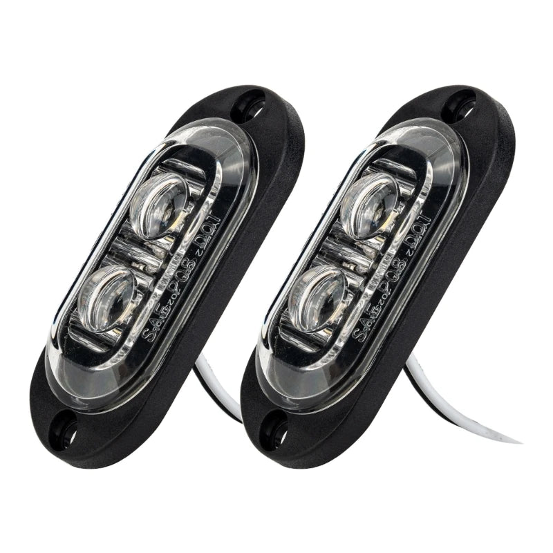 2 Led Truck Trailer Light Front Rear Side Clearance Lamp Waterproof Sealed Surfaces Mounted LED Marker Light