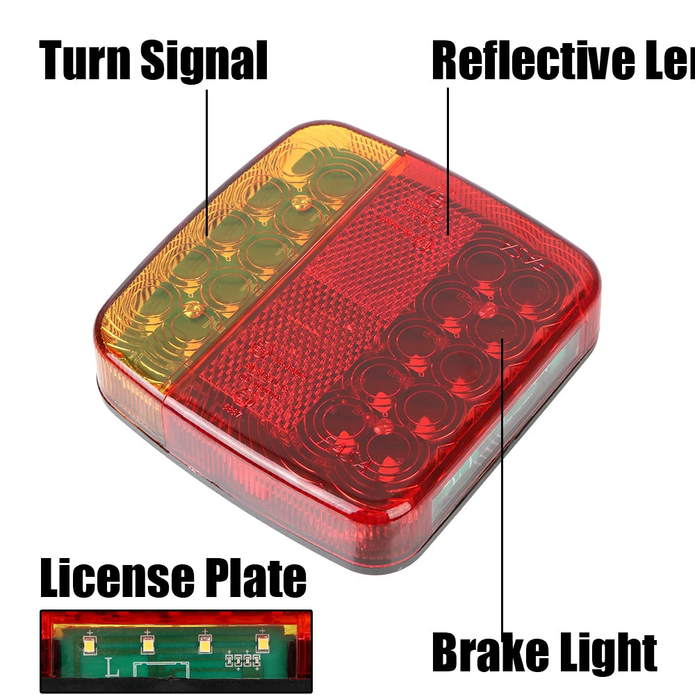 Magnetic Wireless LED Trailer Rear Taillight Signal Warning Brake Lamp For Caravan RV Camper Lorry Truck Truck Tail Light