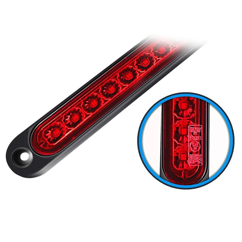 2Pcs 10Inch 15 LED Trailer Light LED Stop Turn Tail Light Third Brake Bar Strip For Heavy Duty Boats Trucks
