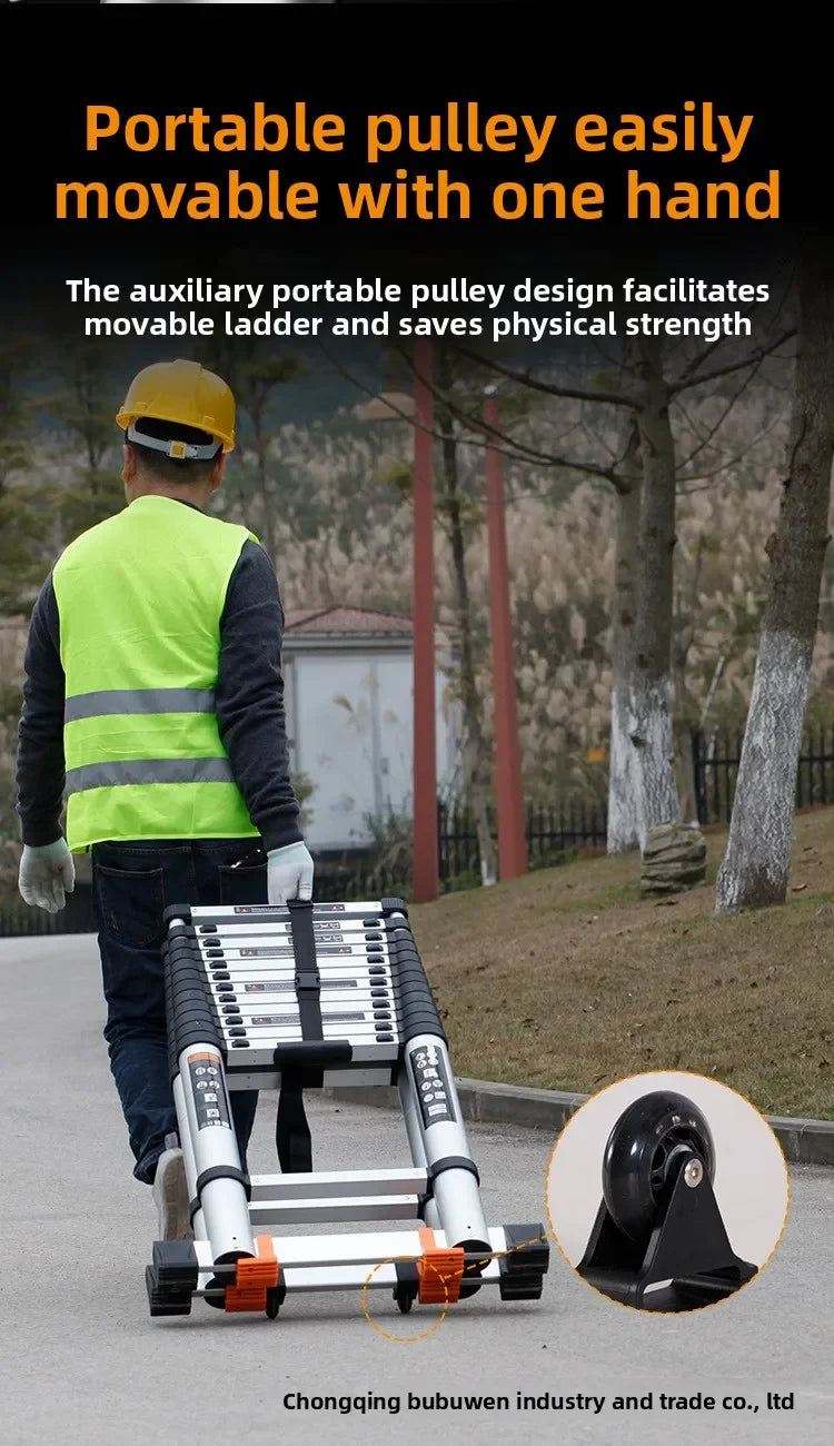 Telescopic ladder Aluminum alloy multi-functional joint herringbone ladder Folding aluminum ladder, bamboo ladder stairs Durable