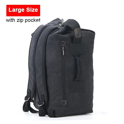Large Capacity Outdoor Travel Backpack – Lightweight Canvas Bucket Bag