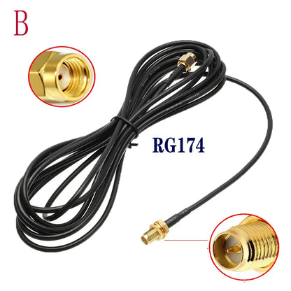 SMA to SMA Connector RG174 Router Antenna Extention Cable sma-j to smak RF 0.5-8m Extend Cable Converter Cord Copper Feeder Wire