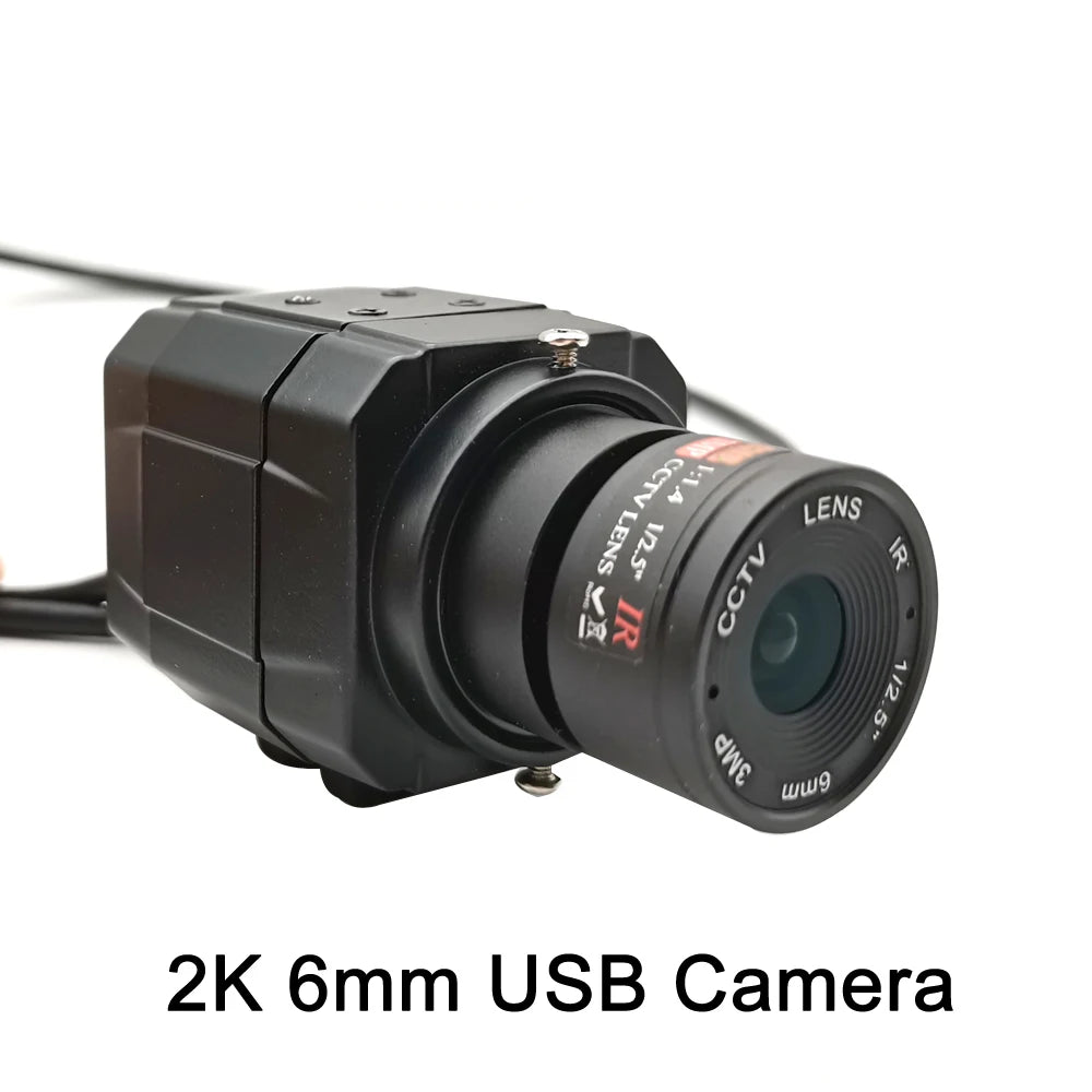 HD 2K Webcam 30fps High Speed UVC OTG 4MP USB Camera With 2.8-12mm Varifocal CS Lens Plug And Play For Youtube Live Broadcast