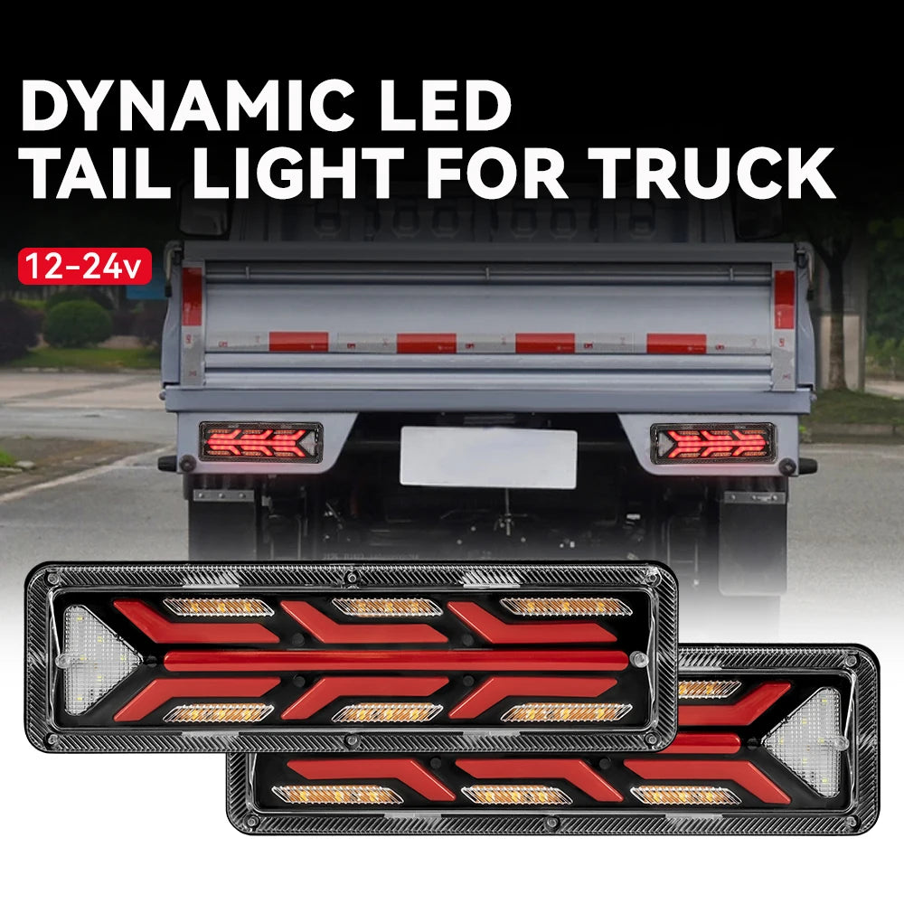 Car Trailer Trucks Tail light Car LED Rear Tail Light Running Turn Signal Rear Lamps Waterproof Taillight Parts 12V-24V