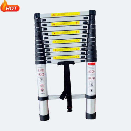 3.8m High Quality Aluminum Single Straight Extension Telescopic Ladder