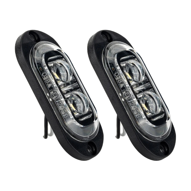 2 Led Truck Trailer Light Front Rear Side Clearance Lamp Waterproof Sealed Surfaces Mounted LED Marker Light