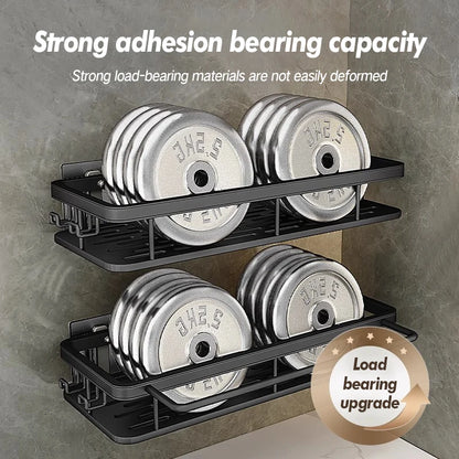 Stainless Steel Shower Caddy. No-Drill Suction Cup Wall Shelf for RV and Bathroom