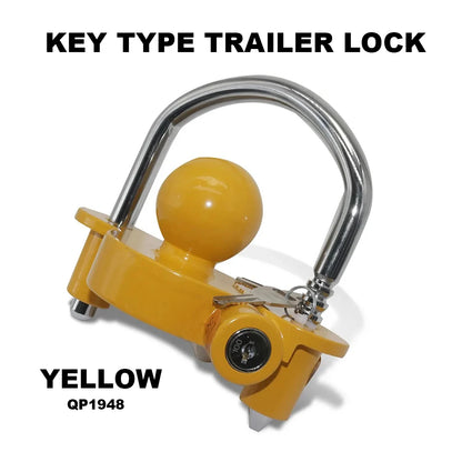 Trailer Coupler Lock. Key and Password Type Stainless Steel Anti-Theft