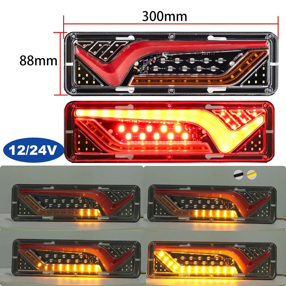 Car Trailer Trucks Tail light Car LED Rear Tail Light Running Turn Signal Rear Lamps Waterproof Taillight Parts 12V-24V