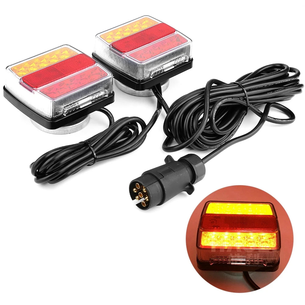 1 Pair 12V Magnetic LED Safety Light Indicator Taillights for Trailer Truck Car Taillights for Trailer Truck  Taillights