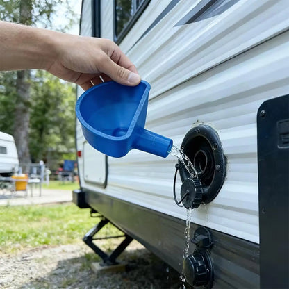 RV Water Funnel 3D Printed Anti-Spill Wide Mouth Trailer Water Inlet Funnel Camper Accessories for Travel Camping Road Trip
