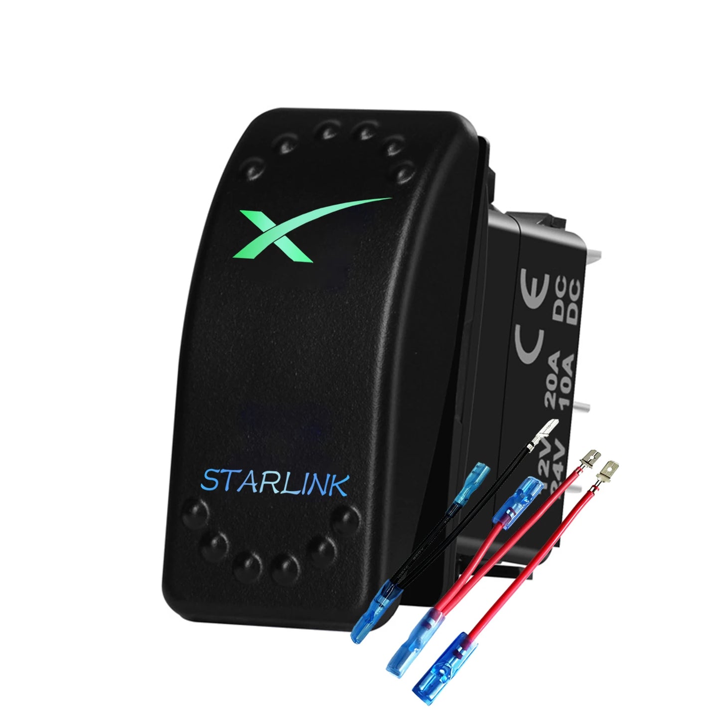 12V Starlink Rocker Switch SPST Waterproof Marine Toggle Switch For Starlink Dish Antenna Router On/Off Control Strada Hilux SUV