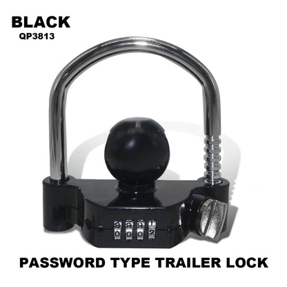 Trailer Coupler Lock. Key and Password Type Stainless Steel Anti-Theft