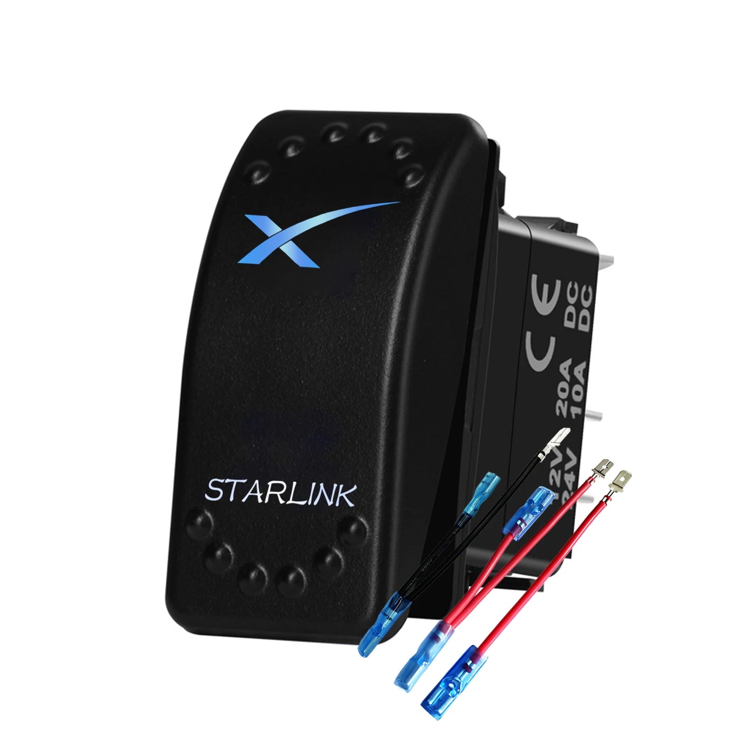 12V Starlink Rocker Switch SPST Waterproof Marine Toggle Switch For Starlink Dish Antenna Router On/Off Control Strada Hilux SUV