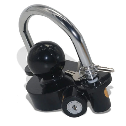 Trailer Coupler Lock. Key and Password Type Stainless Steel Anti-Theft